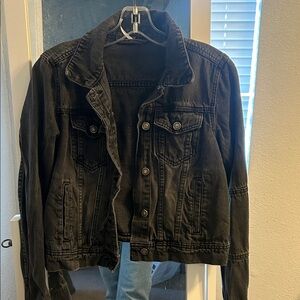 Free People Black Denim Jacket